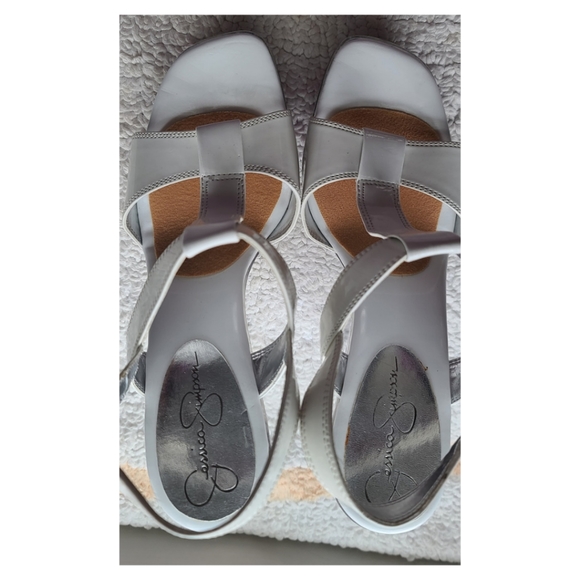 Jessica Simpson Open Toe Platform Clear High Heels - Picture 6 of 8